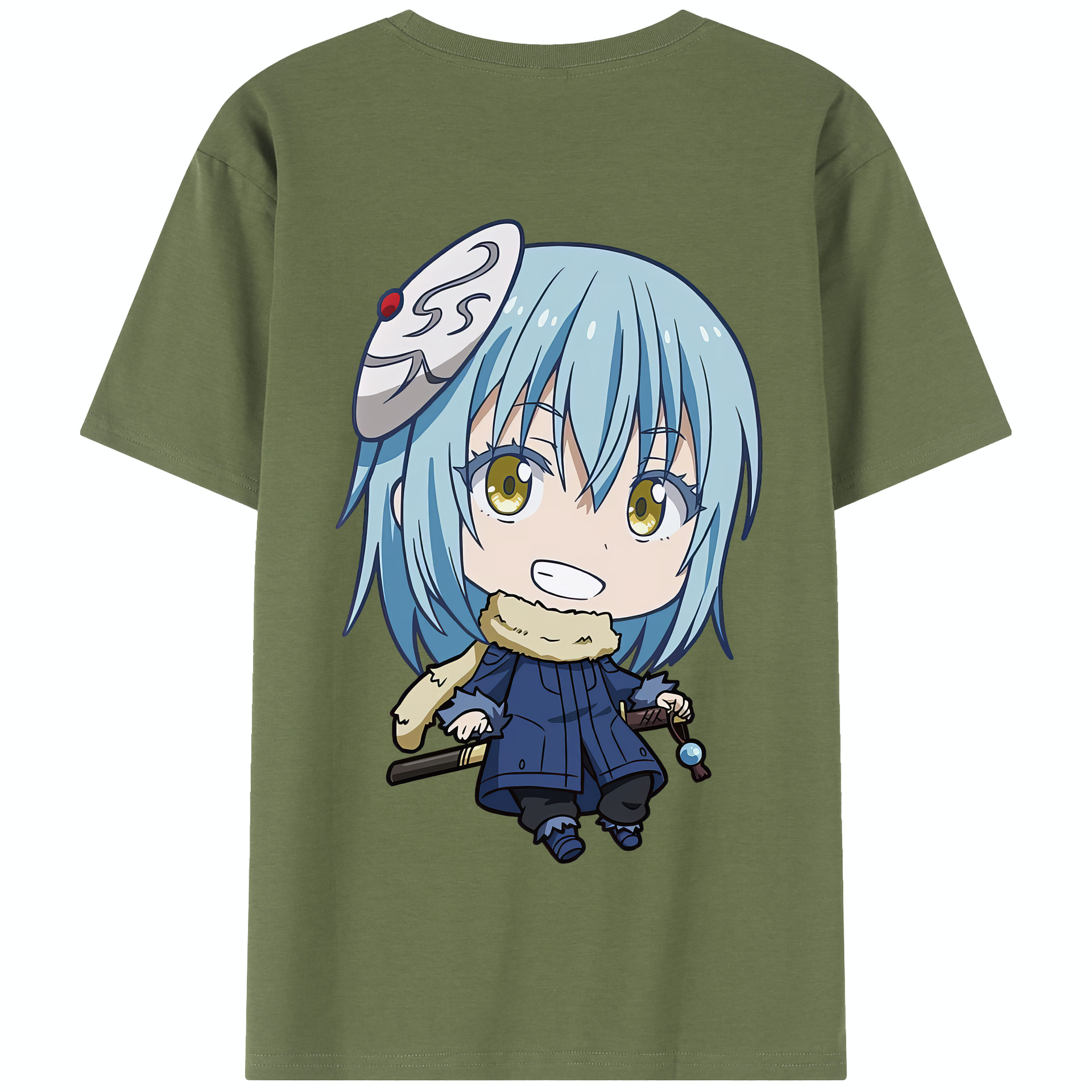 （画像用） 転スラ Regarding Reincarnated to Slime 綿100％半袖Tシャツ（背面プリント）
